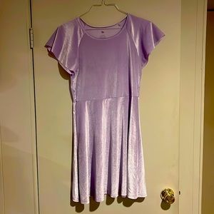 Sparkle Lavender Velour Dress